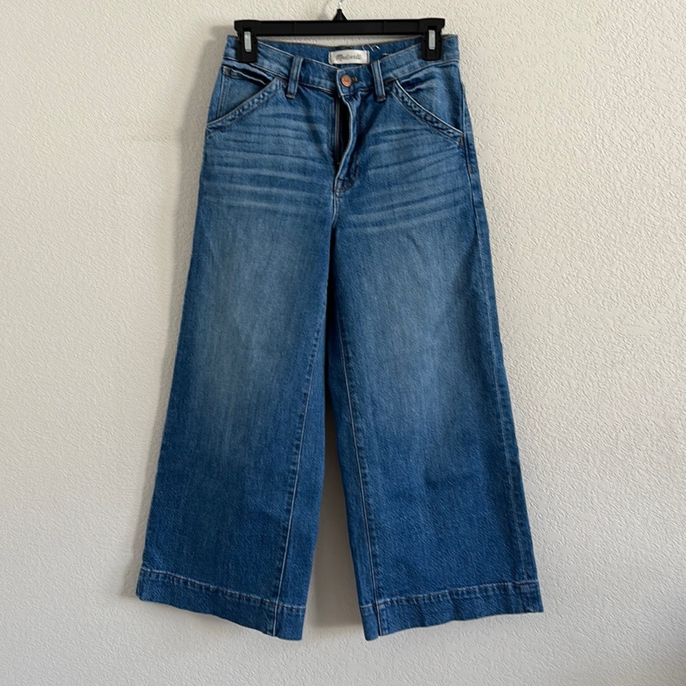Madewell crop wide leg jeans